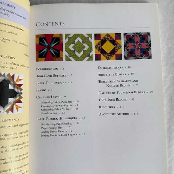 300 Paper-Pieced Quilt Blocks Carol Doak 2004 Quilt Pattern Book Colored NO CD - Picture 4 of 8